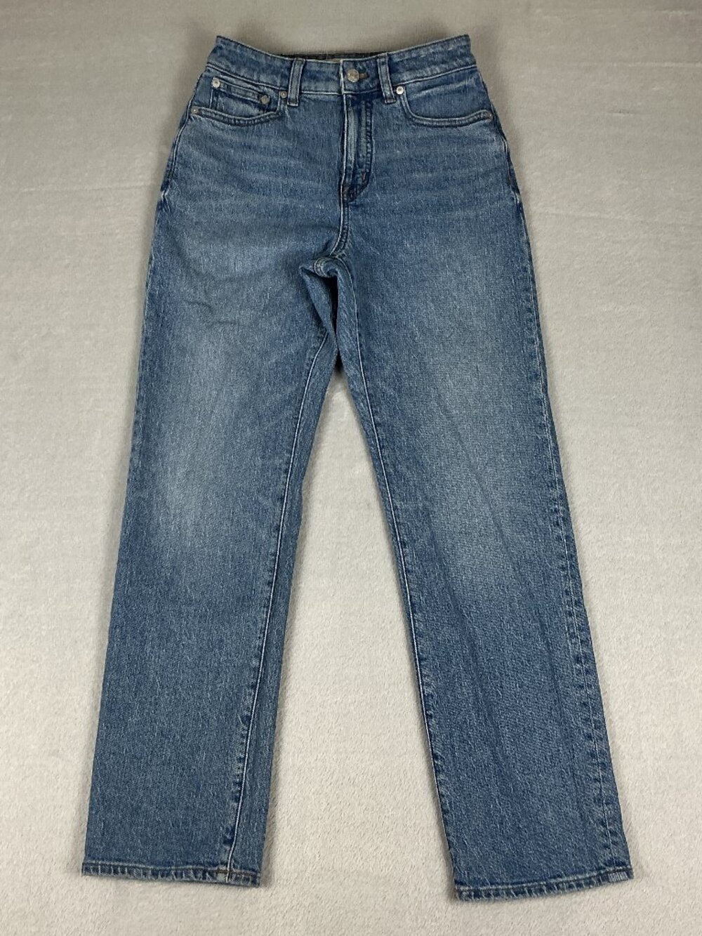 Madewell Blue Jeans Women's 26 Curvy 90s Straight High Rise Light Wash Denim Y2K